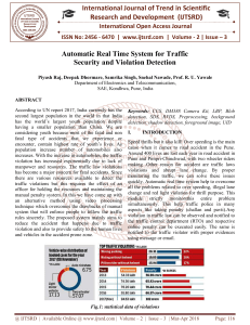 Automatic Real Time System for Traffic Security and Violation Detection
