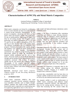Characterization of Al WC Fly ash Metal Matrix Composites