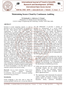 Maintaining Secure Cloud by Continuous Auditing