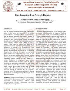 Data Prevention from Network Hacking