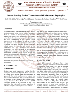 Secure Routing Packet Transmission With Dynamic Topologies