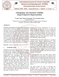 Anticipating Advertisement Visibility using Prospective Representation