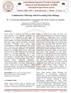 Collaborative Filtering with Preventing Fake Ratings
