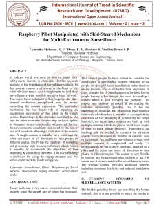 Raspberry Pibot Manipulated with Skid Steered Mechanism for Multi Environment Surveillance