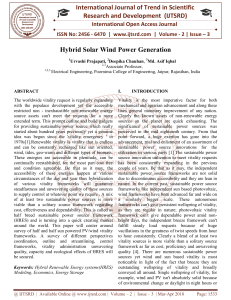 Hybrid Solar Wind Power Generation