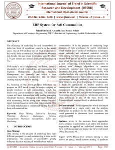 ERP System for Soft Commodities