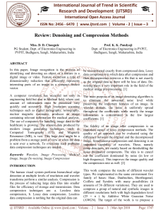 Review Denoising and Compression Methods