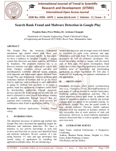 Search Rank Fraud and Malware Detection in Google Play