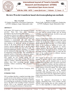 308 Review Wavelet transform based electroencephalogram methods