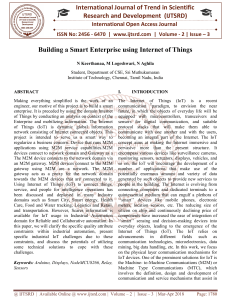 309 Building a Smart Enterprise using Internet of Things