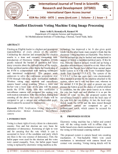 Manifest Electronic Voting Machine Using Image Processing