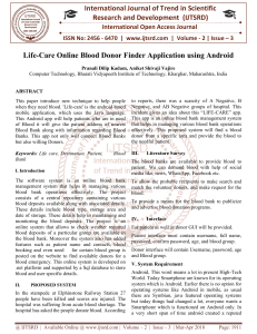 Life Care Online Blood Donor Finder Application using Android