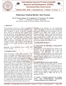 Fishermen Nautical Border Alert System