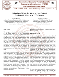 Waste Polythene in PPC Concrete: Strength & Eco-Friendly Material