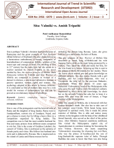 Sita Valmiki vs. Amish Tripathi