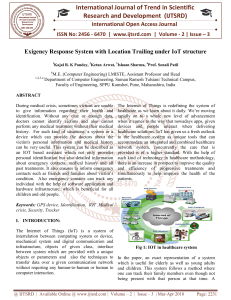 Exigency Response System with Location Trailing under IoT structure