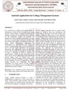 Android Application for College Management System