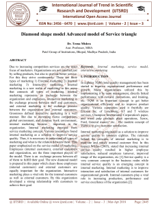 Diamond shape model Advanced model of Service triangle