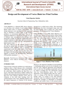 Design and Development of Vortex Blade less Wind Turbine