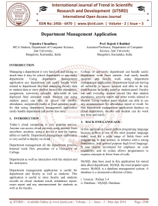 Department Management Application