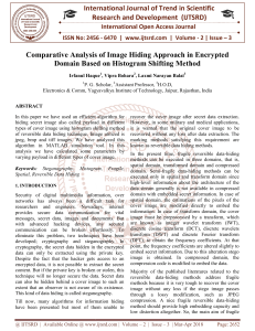 Comparative Analysis of Image Hiding Approach in Encrypted Domain Based on Histogram Shifting Method
