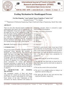 Feeding Mechanism for Handicapped Person