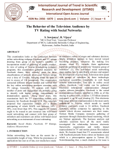 The Behavior of the Television Audience by TV Rating with Social Networks