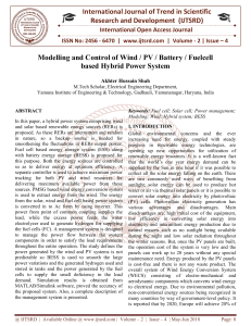 Modelling and Control of Wind PV Battery Fuelcell based Hybrid Power System