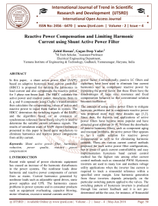 Reactive Power Compensation and Limiting Harmonic Current using Shunt Active Power Filter