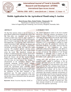 Mobile Application for the Agricultural Mandi using E Auction