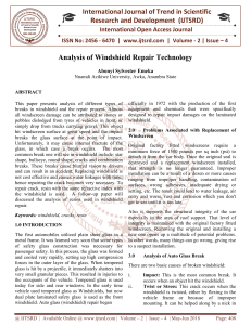 Analysis of Windshield Repair Technology