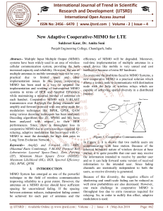 New Adaptive Cooperative MIMO for LTE Technology
