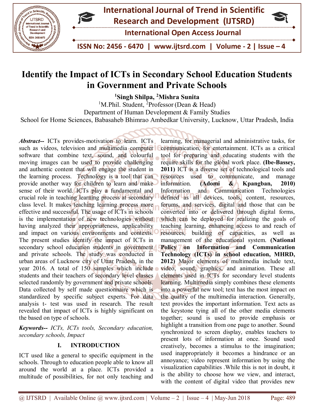 impact of ict in schools