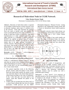 Research of Malevolent Node in CGSR Network