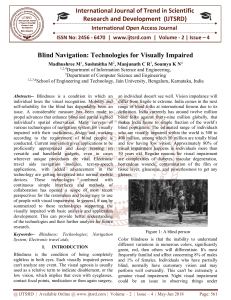 Blind Navigation Technologies for Visually Impaired