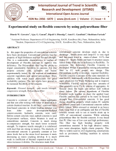 Experimental study on flexible concrete by using polyurethane fiber