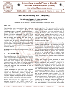 Data Imputation by Soft Computing
