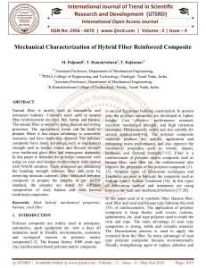 Mechanical Characterization of Hybrid Fiber Reinforced Composite