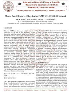 Cluster Based Resource Allocation for CoMP MU MIMO 5G Network