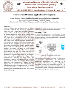 Microservice Oriented Application Development