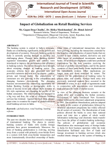 Impact of Globalization on Retail Banking Services