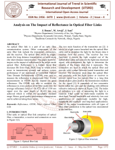 Analysis on The Impact of Reflectance in Optical Fiber Links