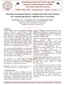 A Dynamic Scratchpad Memory Collaborated with Cache Memory for Transferring Data for Multi bit Error Correction