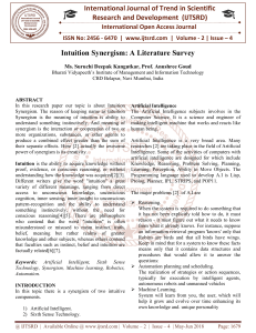Intuition Synergism A Literature Survey