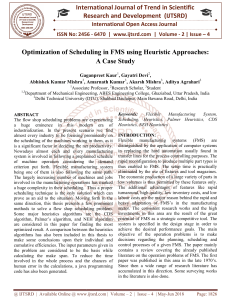 Optimization of Scheduling in FMS using Heuristic Approaches A Case Study