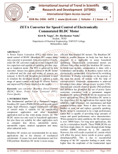 ZETA Converter for Speed Control of Electronically Commutated BLDC Motor