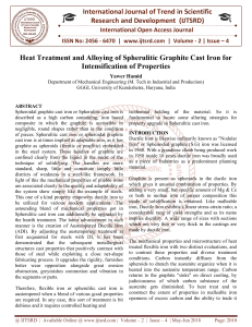 Heat Treatment and Alloying of Spherulitic Graphite Cast Iron for Intensification of Properties