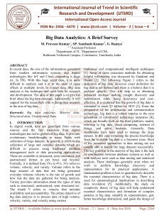 Big Data Analytics A Brief Survey