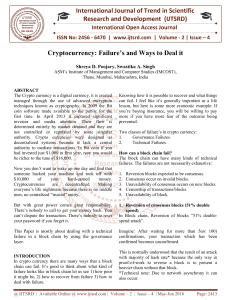 Cryptocurrency Failure's and Ways to Deal it