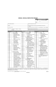 Annual Vehicle Inspection Report Form